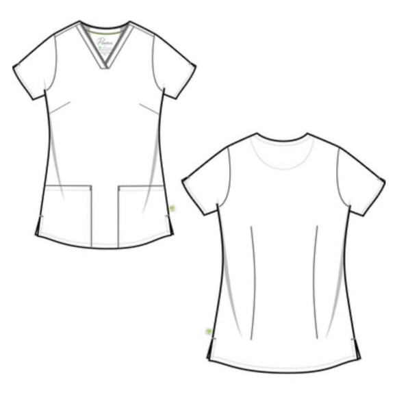 Healing Hands Premiere Floral Scrub Top size XS ~ NWOT ~ - Picture 2 of 5